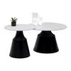 SOFFBORD NOAH - vit/svart, Modern, metall/keramik (70/50/70/50/43/48cm) - Mömax