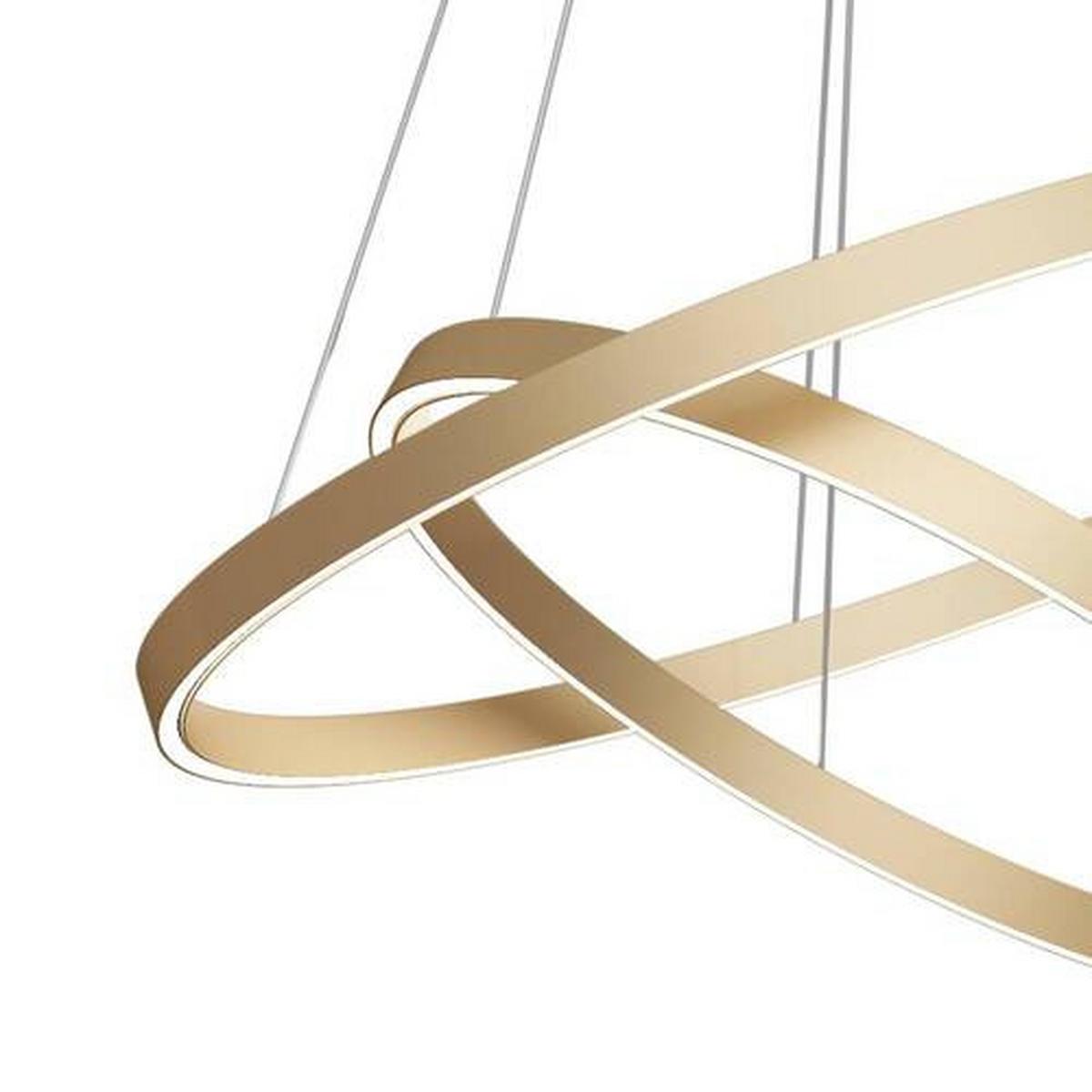 PENDELLEUCHTE RIM - Messingfarben, Trend, Metall (80/120cm) - MAYTONI