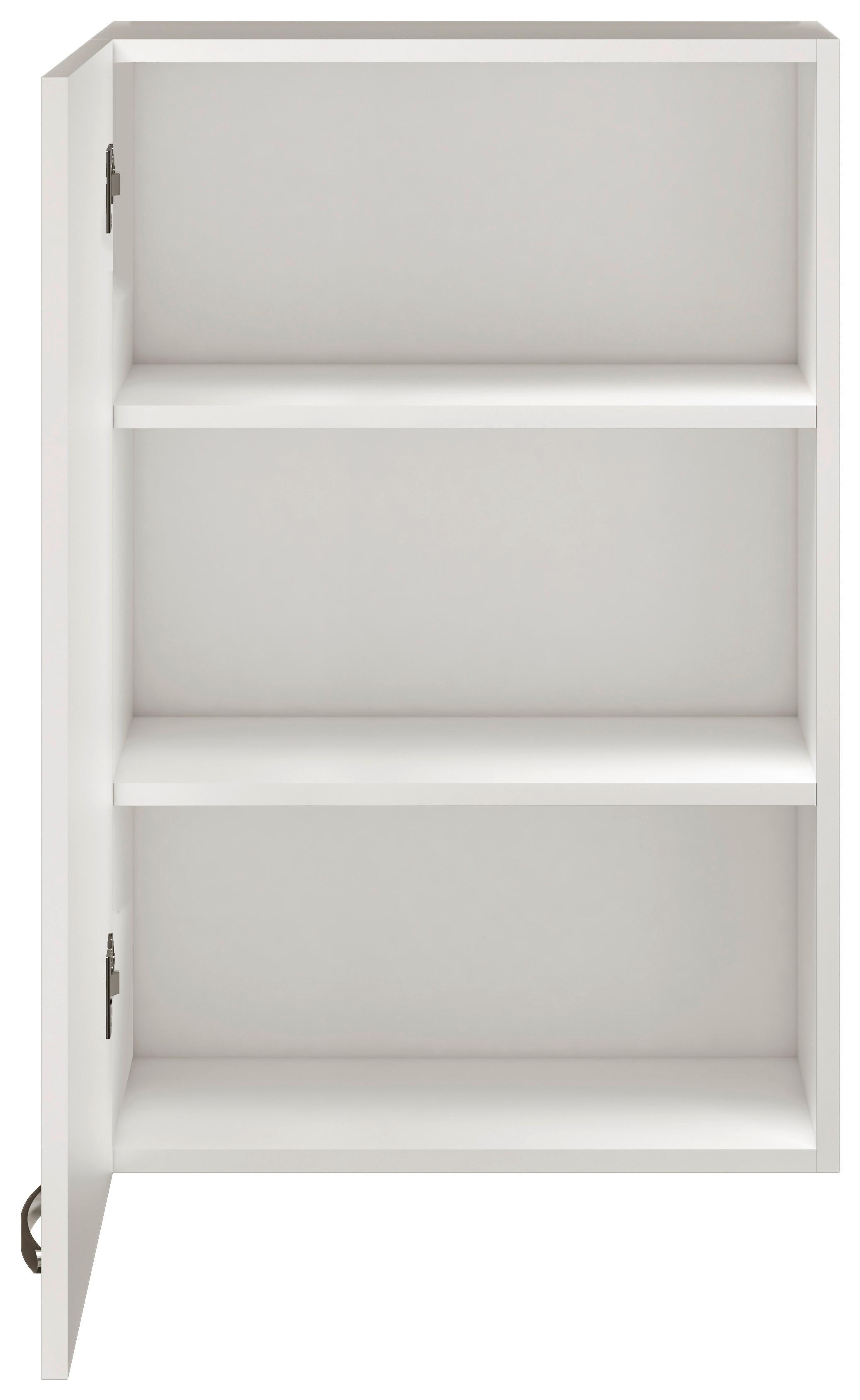 Kuhinjska Zgornja Omarica Alba, Bela, Š. 60 Cm - barve nerjavečega jekla/bela, Moderno, kovina/leseni material (60/89/32cm) - FlexWell