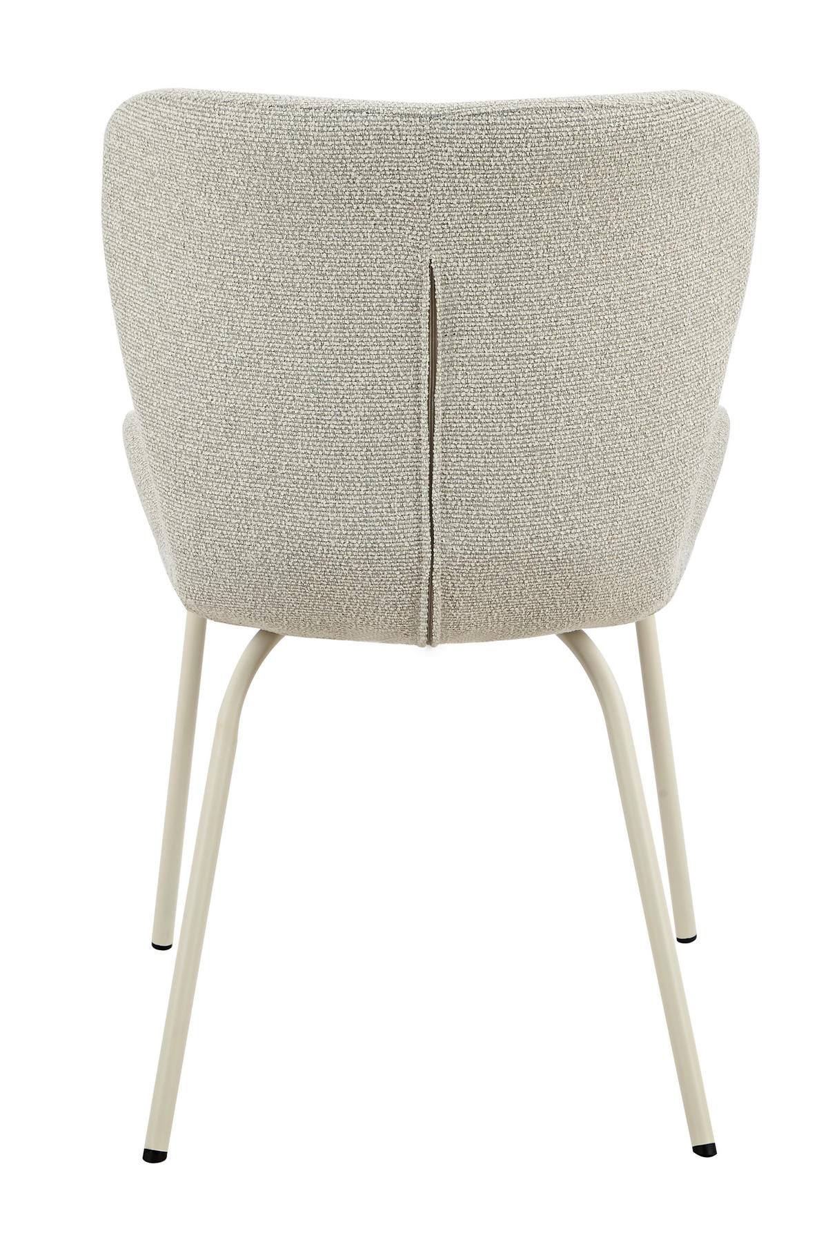 STUHL-SET LAGOS S 2ER-SET - Beige/Creme, MODERN, Textil/Metall (50/83,5/60cm) - MID.YOU