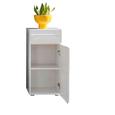Midischrank Bora - Chromfarben/Silberfarben, MODERN, Holzwerkstoff/Kunststoff (37/79/31cm)
