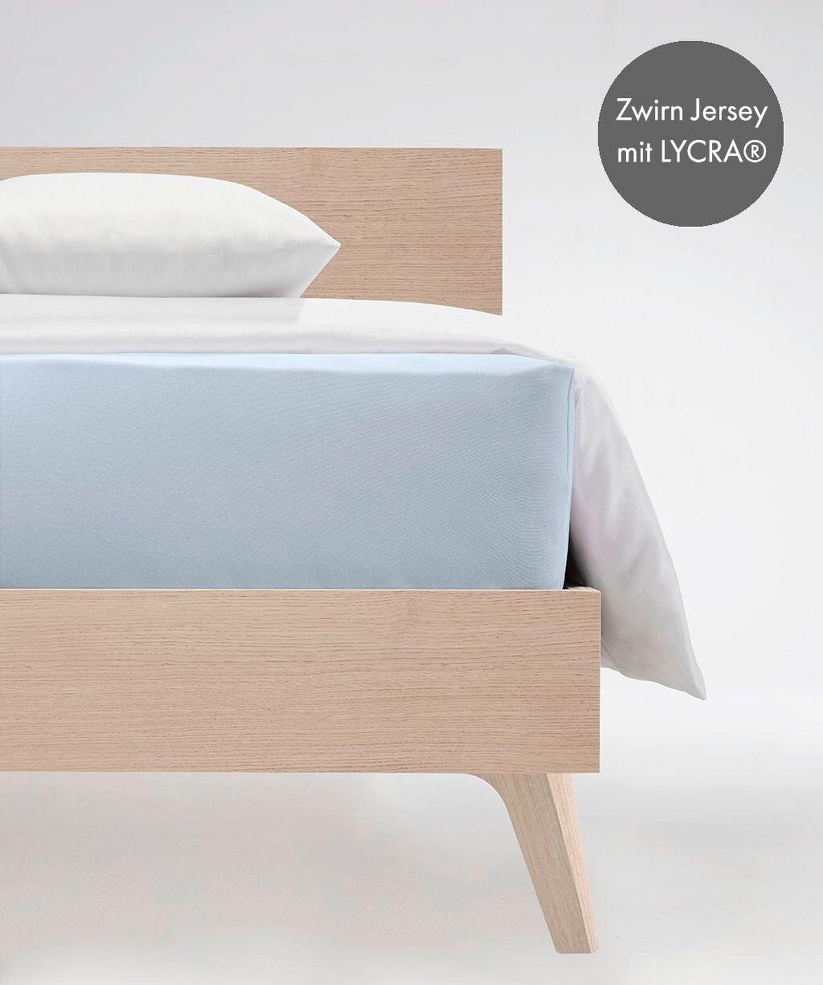 Boxspring-fixleintuch Q 4000 71 - Hellblau, Basics, Textil (90-100/200-210cm) - Fleuresse