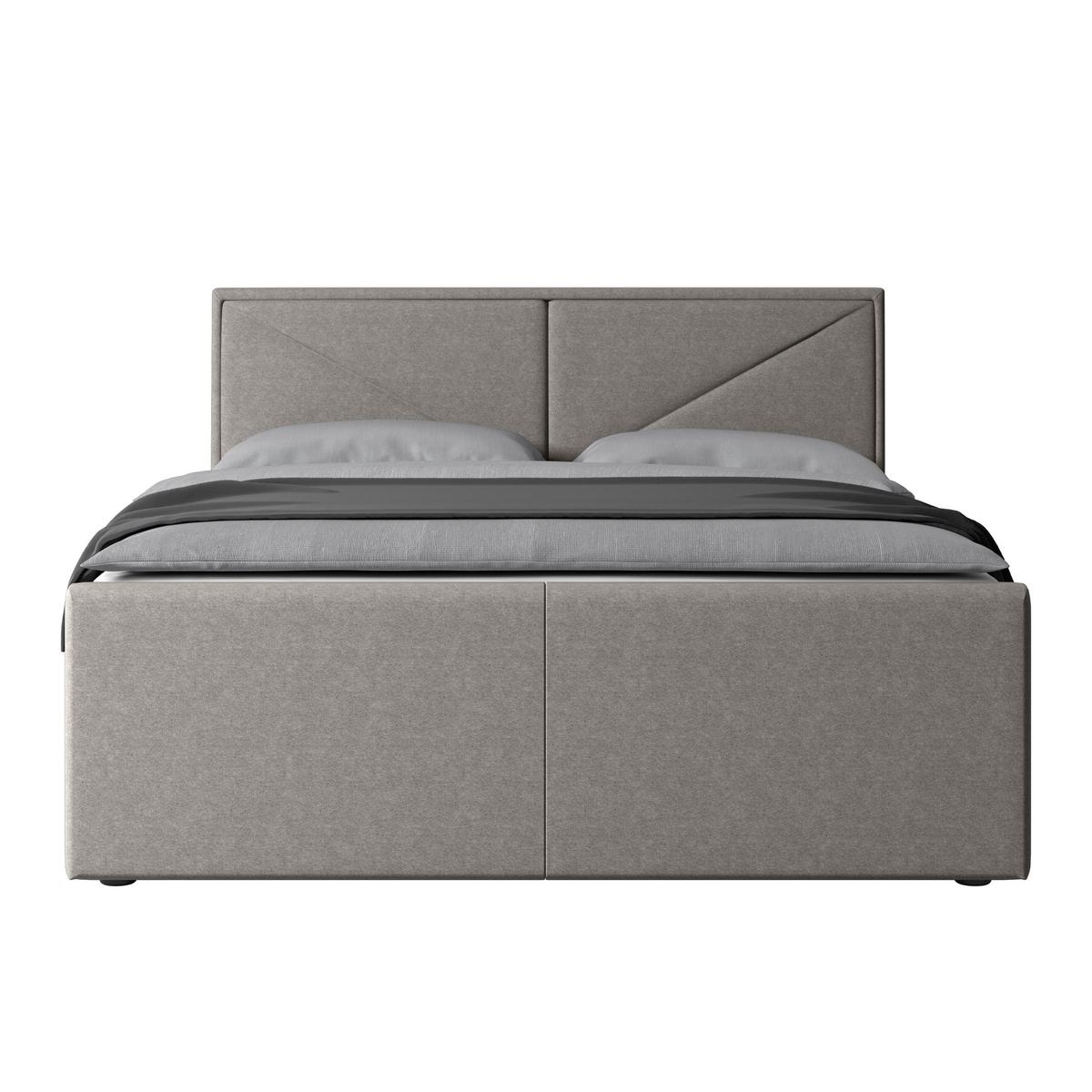 Boxspringbett Lima ca. 180x200 cm Silberfarben - Silberfarben/Schwarz, MODERN, Karton/Holzwerkstoff (180/200cm) - MID.YOU