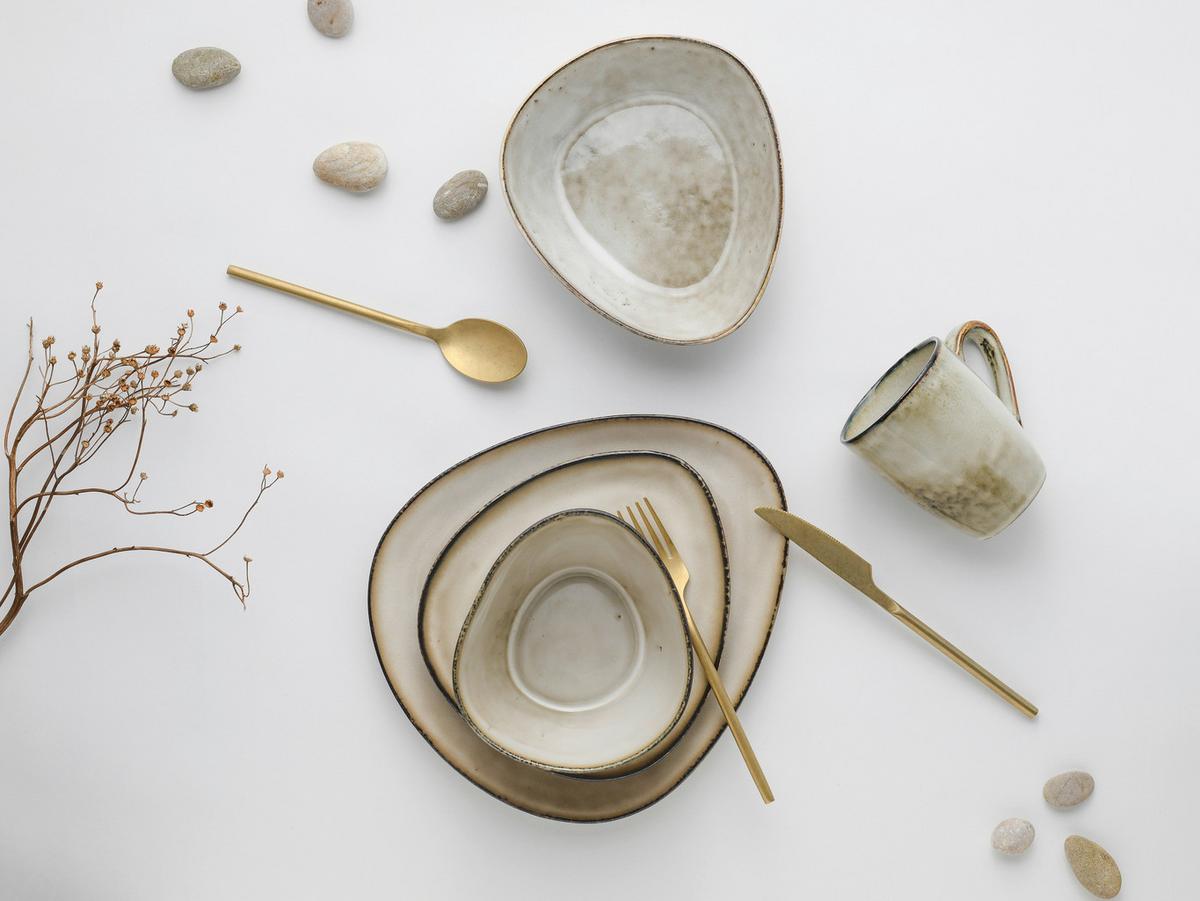 Kombiservice  Cloudy in Sandfarben, 10-teilig - Sandfarben, Trend, Keramik (34/29,5/36cm) - Creatable