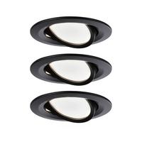Deckenleuchte Nova max. 6,5 Watt, 3-teilig - Schwarz, Basics, Metall (8,4cm) - Paulmann