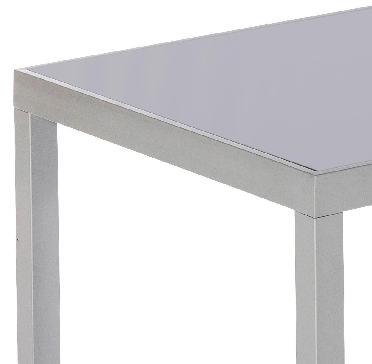 Vrtna Miza Gardenson, Steklo, Aluminij, 150x90 - srebrne barve, Konvencionalno, kovina/steklo (150/90/72cm) - Gardenson