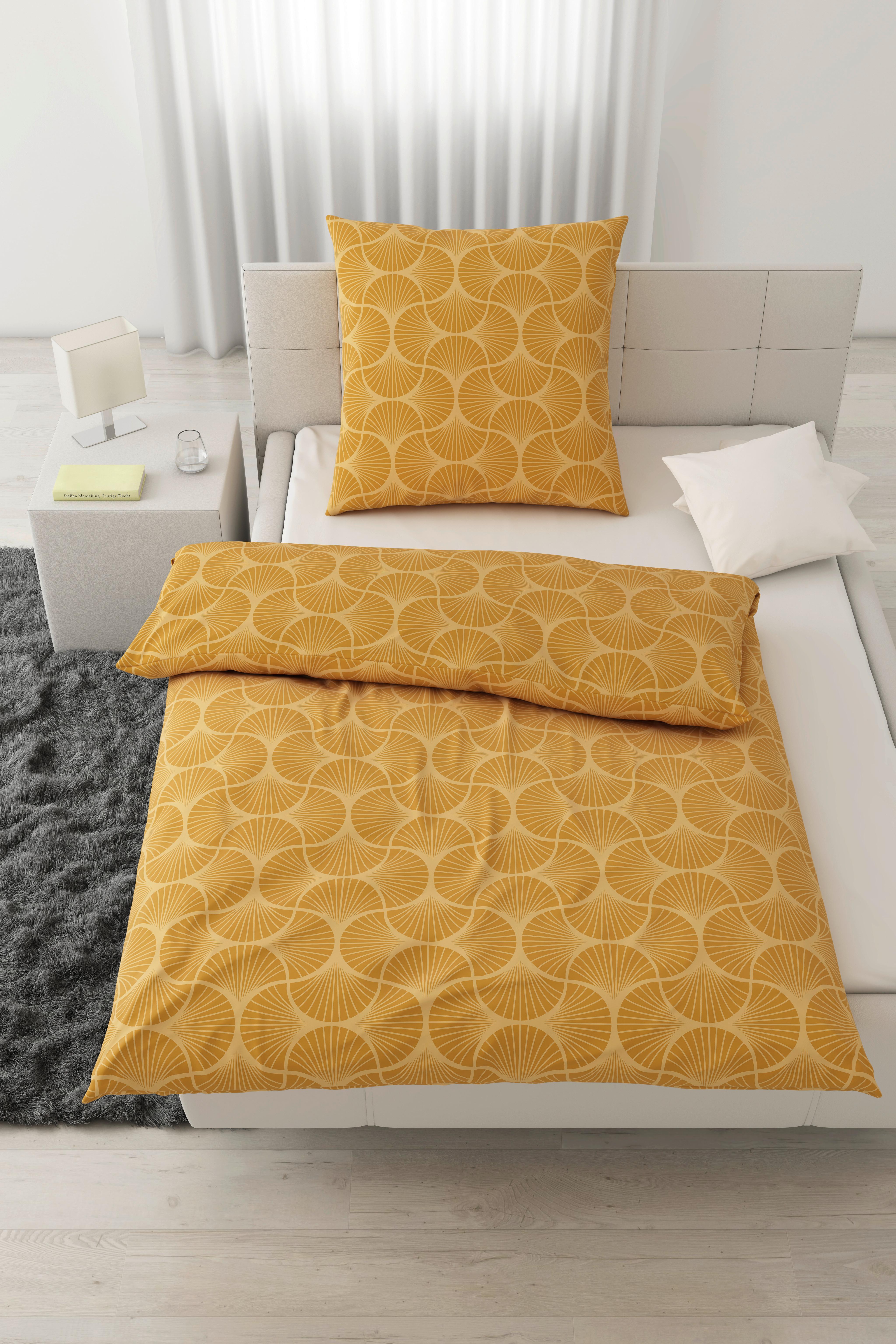Bettwäsche Finn XL Gelb ca. 155x220cm - Gelb, MODERN, Textil (155/220cm) - Modern Living