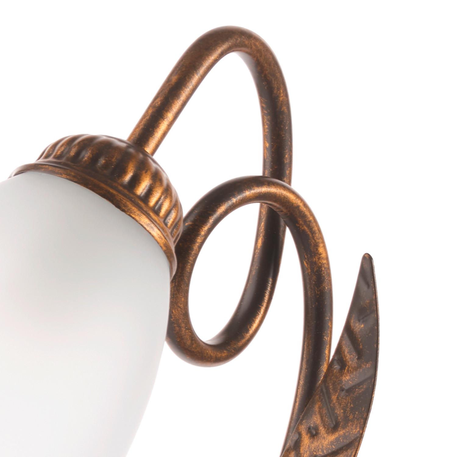 Tischleuchte Doppio giro bronzo Bronze max. 6 Watt - Bronzefarben, KONVENTIONELL, Glas/Metall (23/33cm)