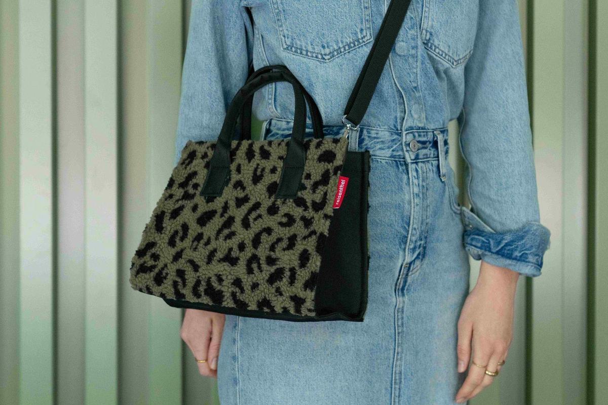 TORBA NA ZAKUPY DAILY SHOPPER XS TEDDY LEO OLI - ciemnozielony, Basics, tkanina (27/21/14cm) - Reisenthel