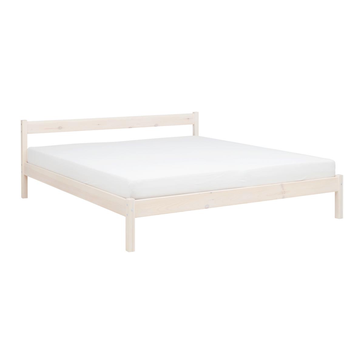 Bett Base 180 Weiß ca. 180x200 cm - Weiß, KONVENTIONELL, Holz (187/70/209cm) - Based