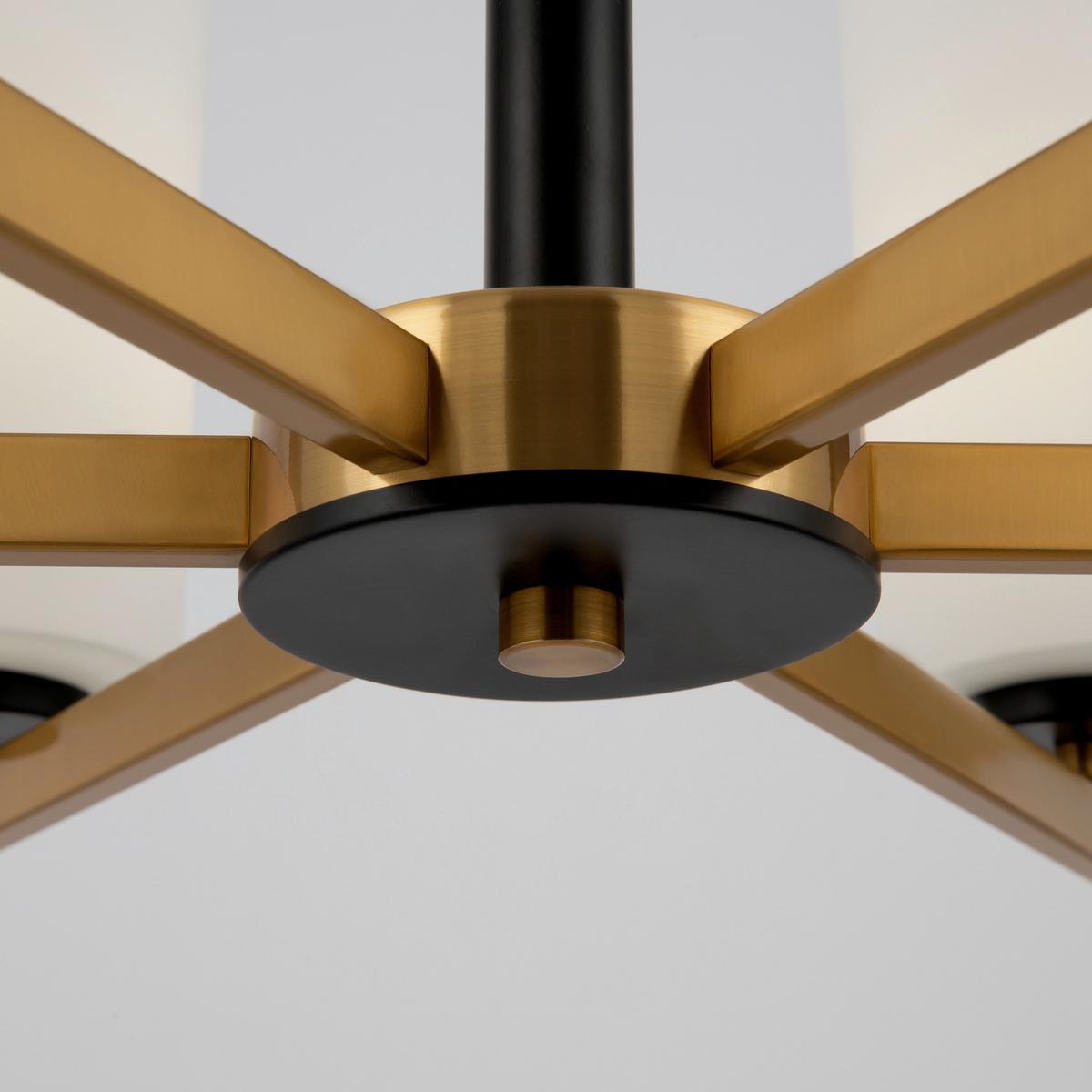 Kronleuchter Fortano Messingfarben max. 40 Watt - Messingfarben, Trend, Glas/Metall (67/52,4/67cm) - MAYTONI