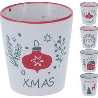 Ceașcă cca. 200 ml Blis - alb/verde, Basics, ceramică (7,5/8,5cm)