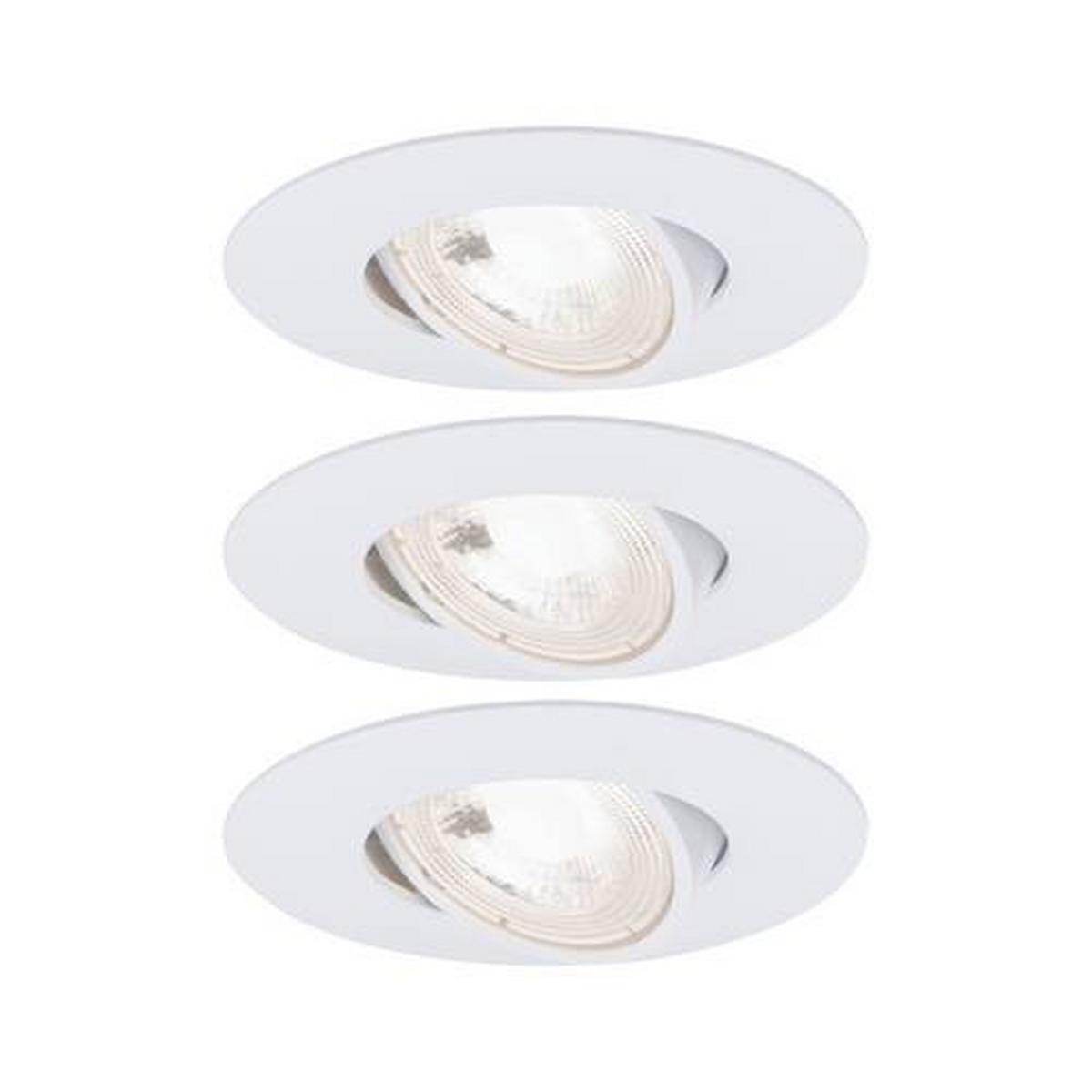 Deckenleuchte EBL Set in Weiß max. 6 Watt - Weiß, Basics, Kunststoff (8,2cm) - Paulmann