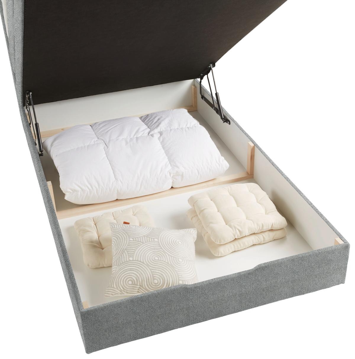 Boxspringbett Runner in Fango ca. 100x200cm - Fango/Schwarz, Kunststoff/Textil (100/200cm) - Mömax