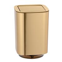 Coș de gunoi pentru cosmetice Auron - auriu, Basics, plastic (17,2/25,5/17,2cm) - Wenko