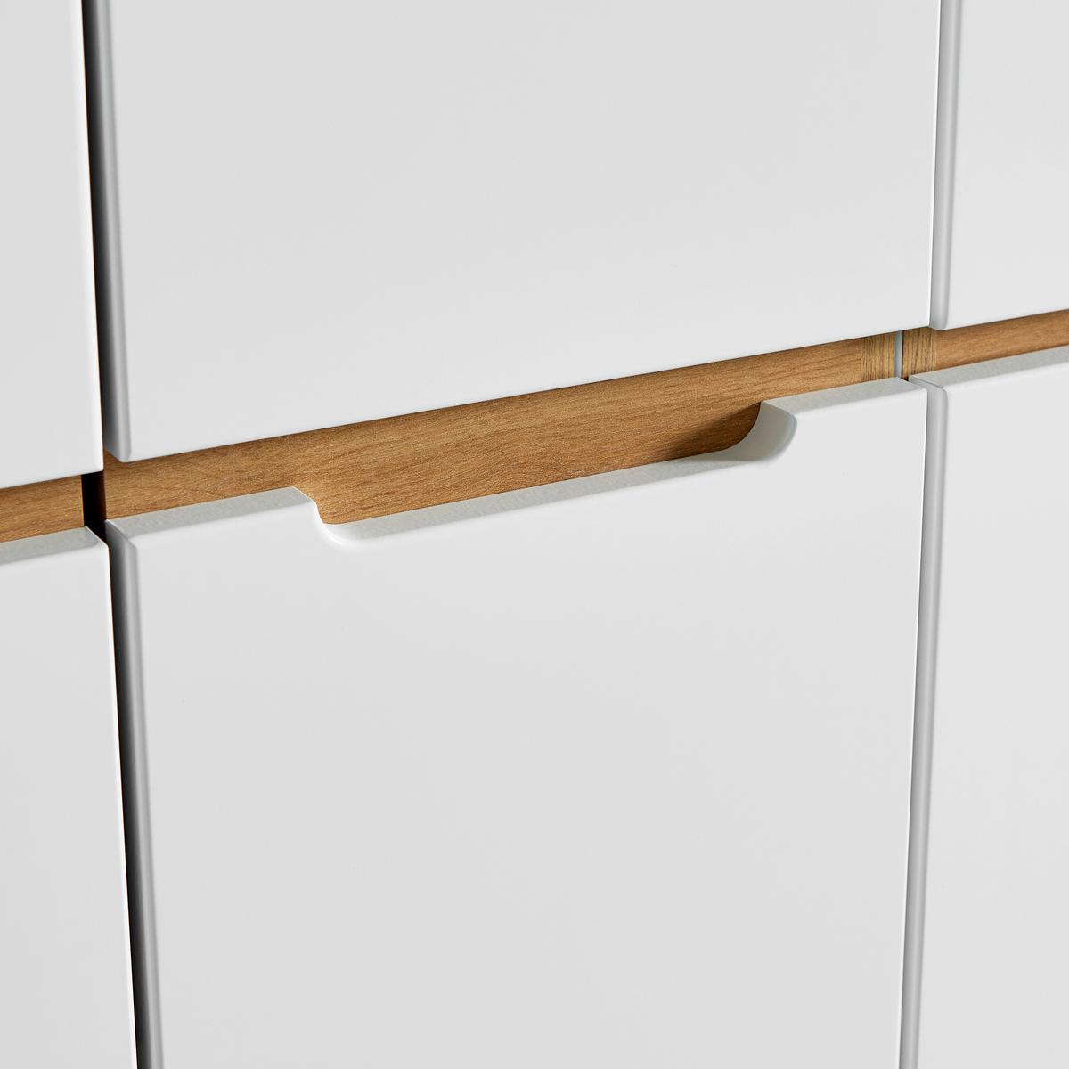 Regalkombination Dallas Weiss/Eiche Artisan - Weiss/Schwarz, Modern, Holzwerkstoff/Kunststoff (75/197/38cm) - Mömax
