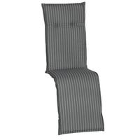 Relaxsesselauflage Belm ca. 171x50 cm Grau/Weiß - Grau, Design, Textil (171/50/6cm)