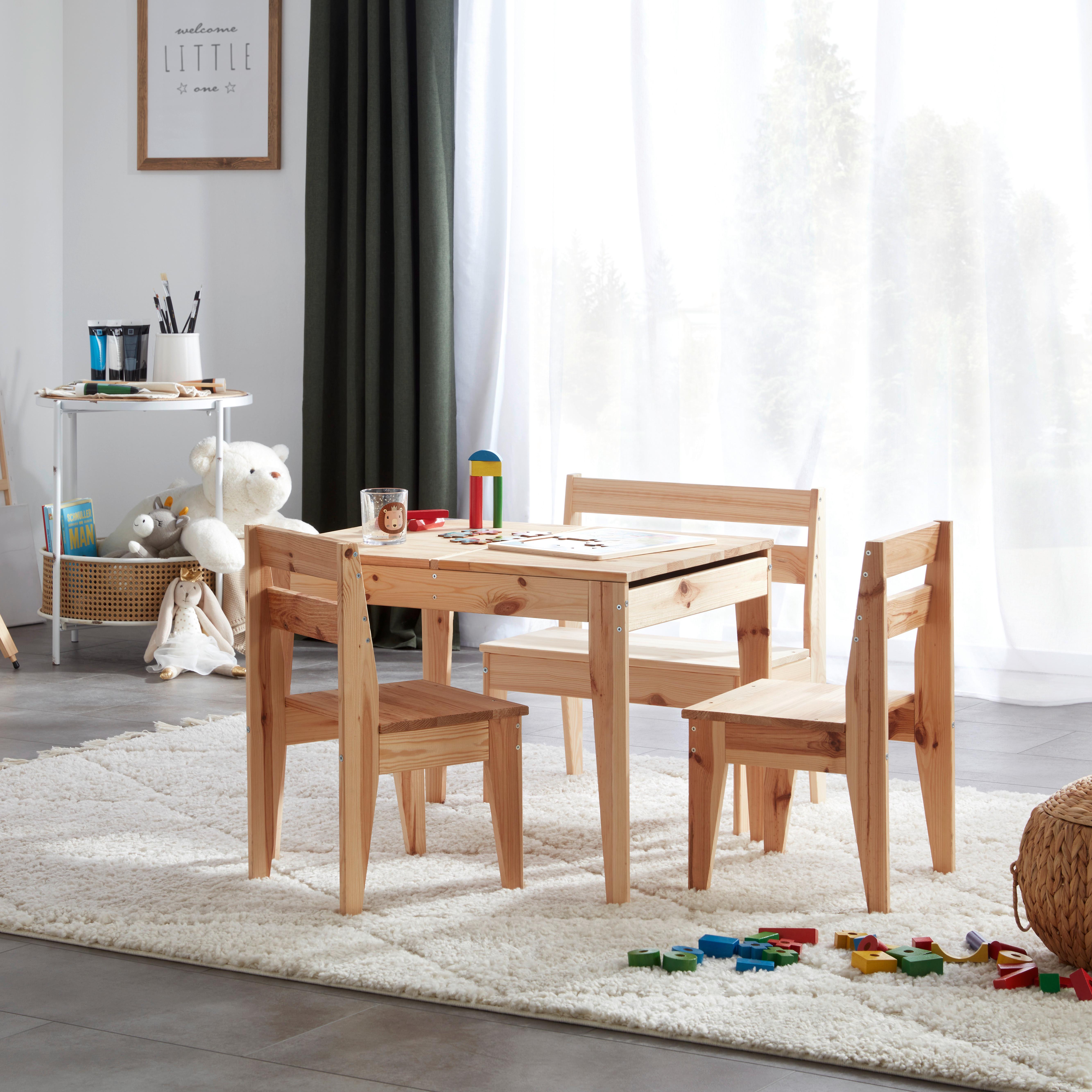 BARNBÄNK SVEN - naturfärgad, Klassisk, trä (50/55/31cm) - Mömax