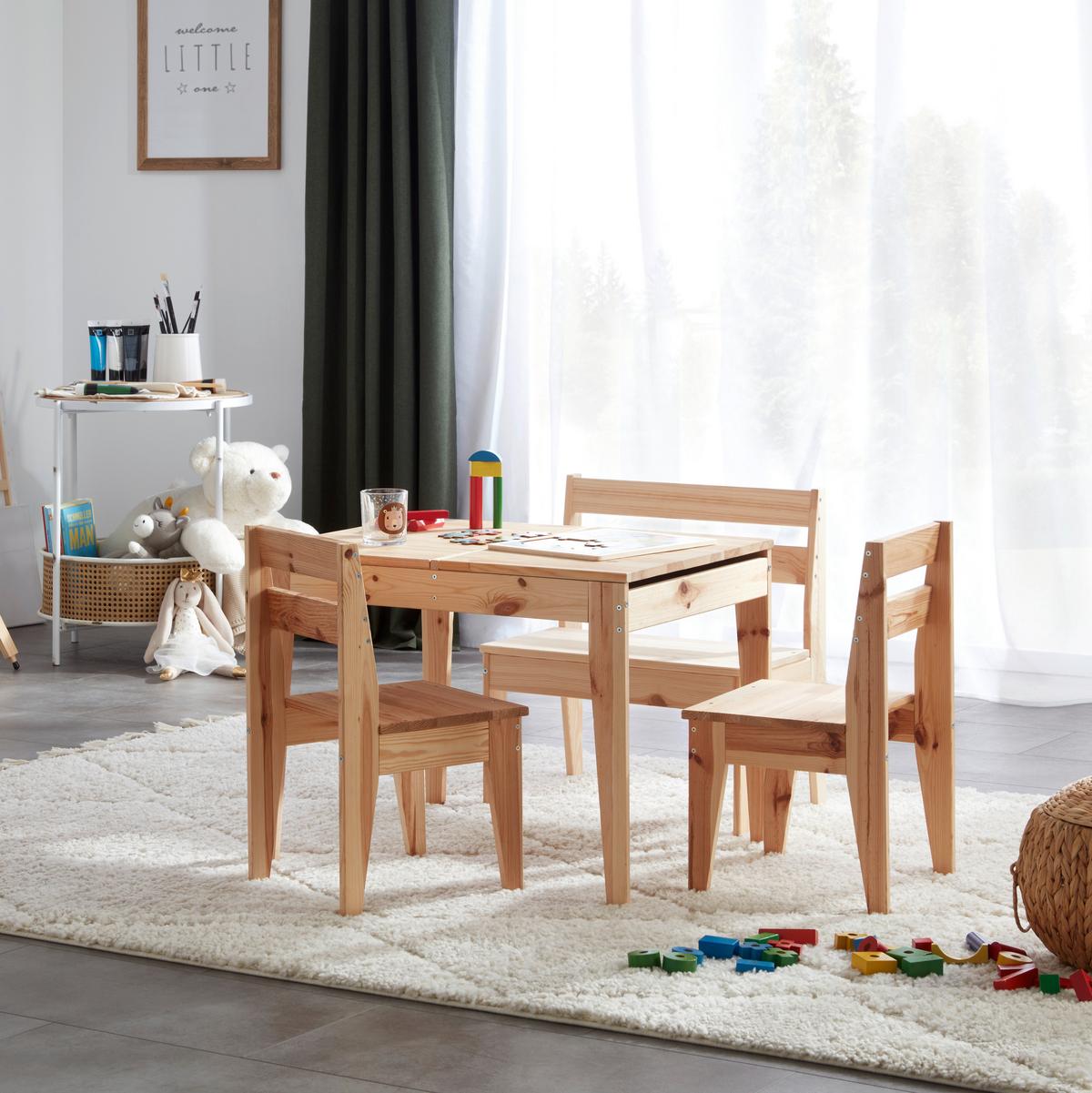Kindersitzbank in Naturfarben - Naturfarben, KONVENTIONELL, Holz (50/55/31cm) - Mömax