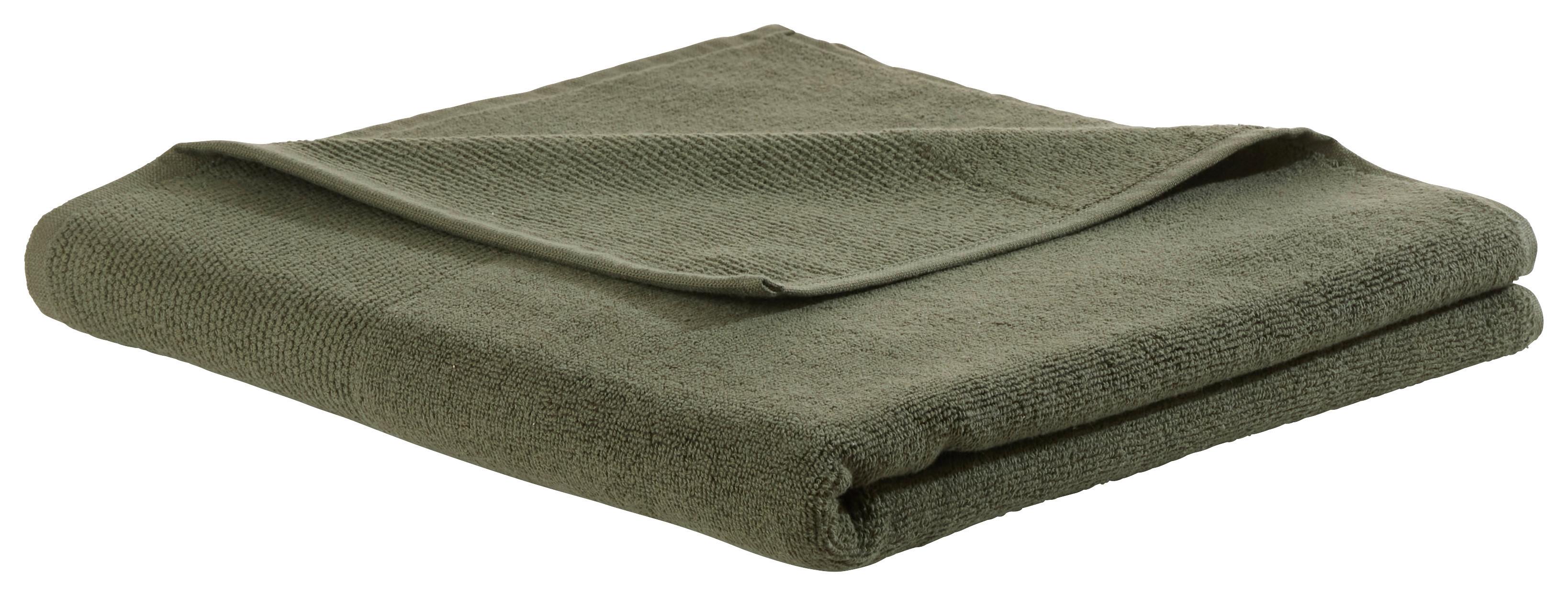 Duschtuch Olivia in Grün ca. 70x140cm - Grün, KONVENTIONELL, Textil (70/140cm) - Premium Living