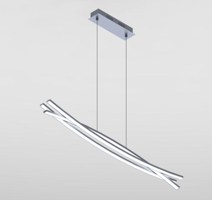 Led Luster Tillo - bela, Konvencionalno, metal/plastika (100/8/120cm) - Mömax