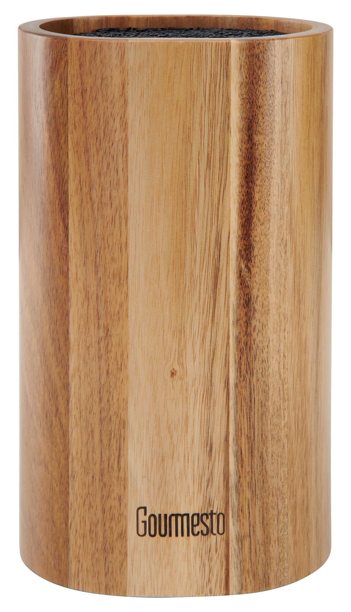 Messerblock Profi Line aus Akazie - Akaziefarben, Konventionell, Holz (14/10,8/23cm) - Gourmesto