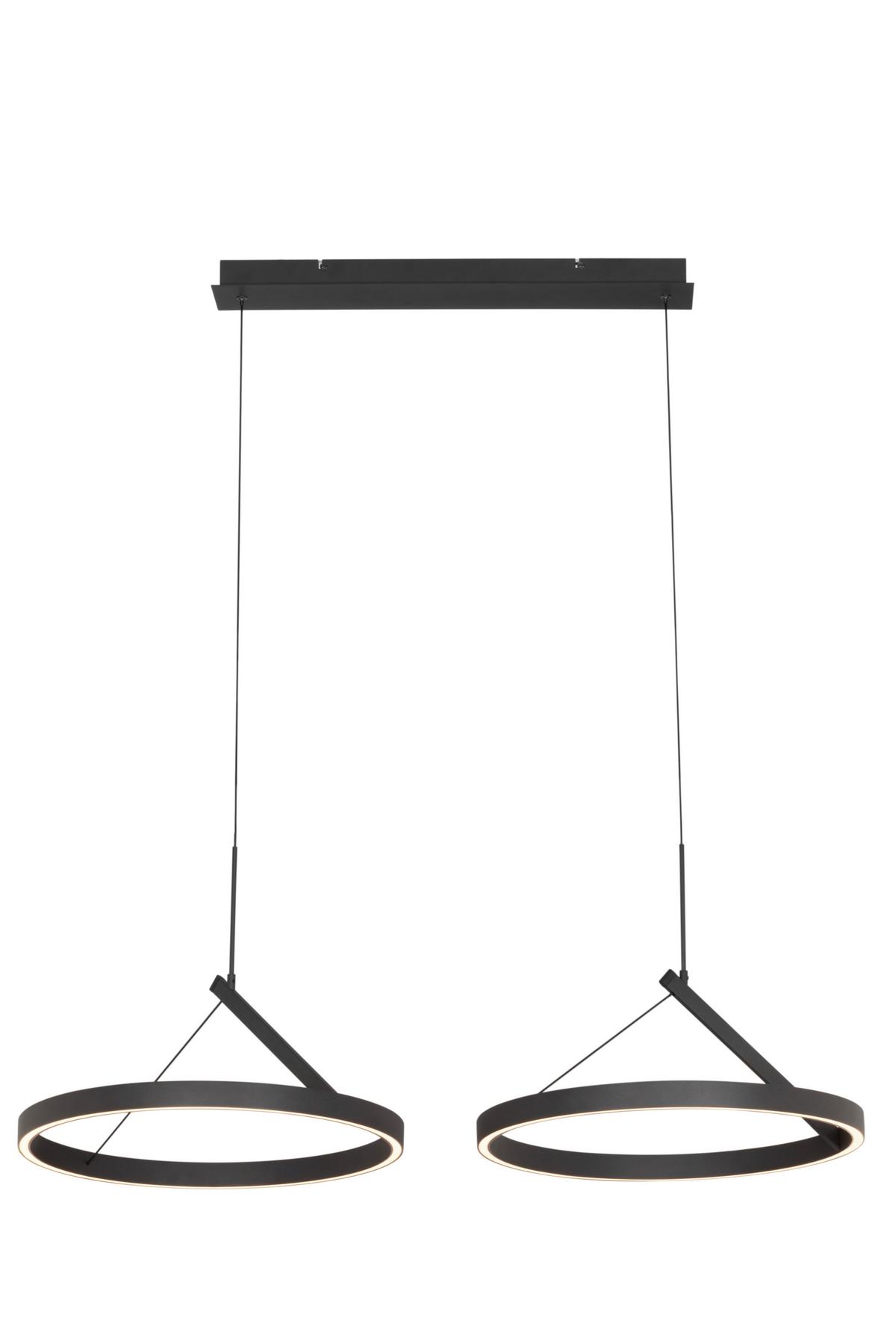 LAMPA WISZĄCA LED AERO - czarny, Design, metal (98/45/150cm) - Dieter Knoll