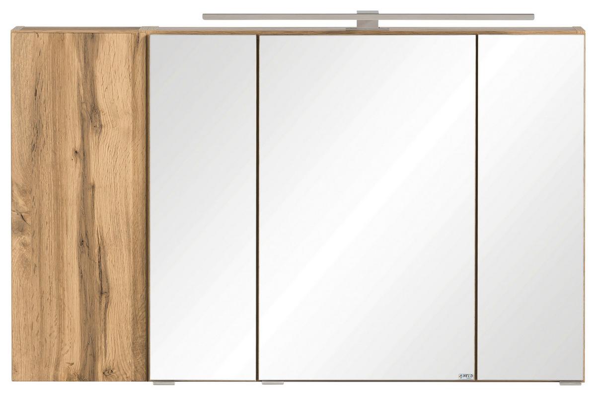 Spiegelschrank Varese ca. 105x64 cm Eiche Wotan - MODERN, Glas/Holzwerkstoff (105/64/20cm) - Held