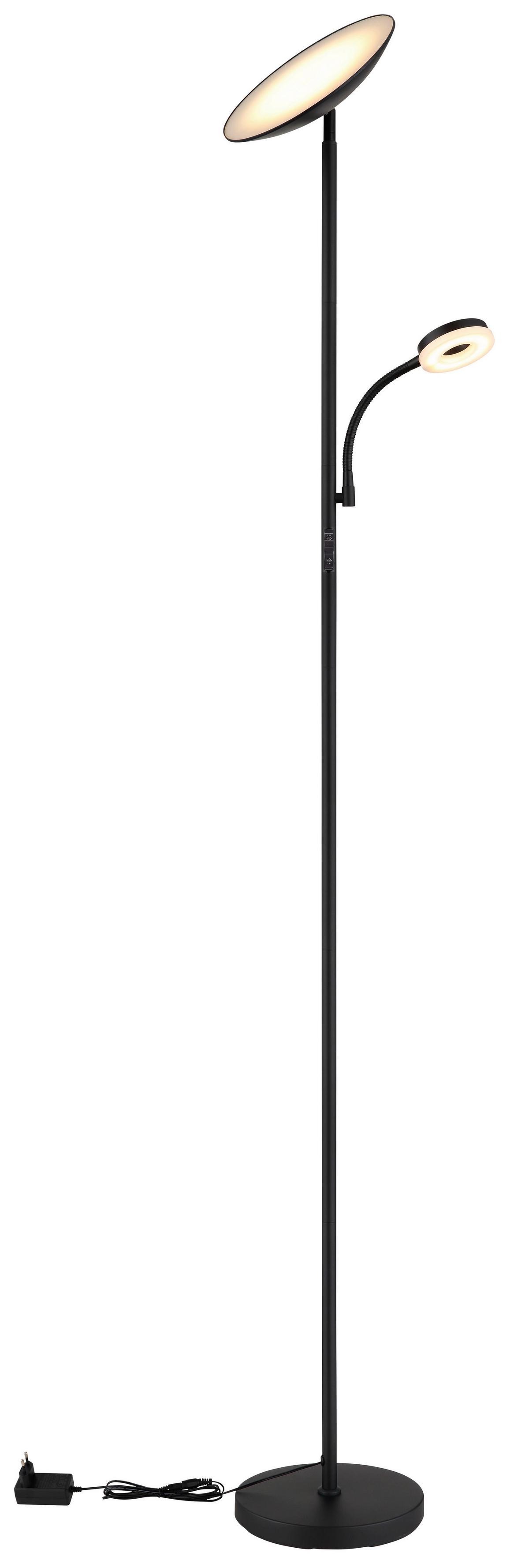 LED-DECKENFLUTER 58011 - Weiss/Schwarz, Design, Kunststoff/Metall (25/179cm) - Globo