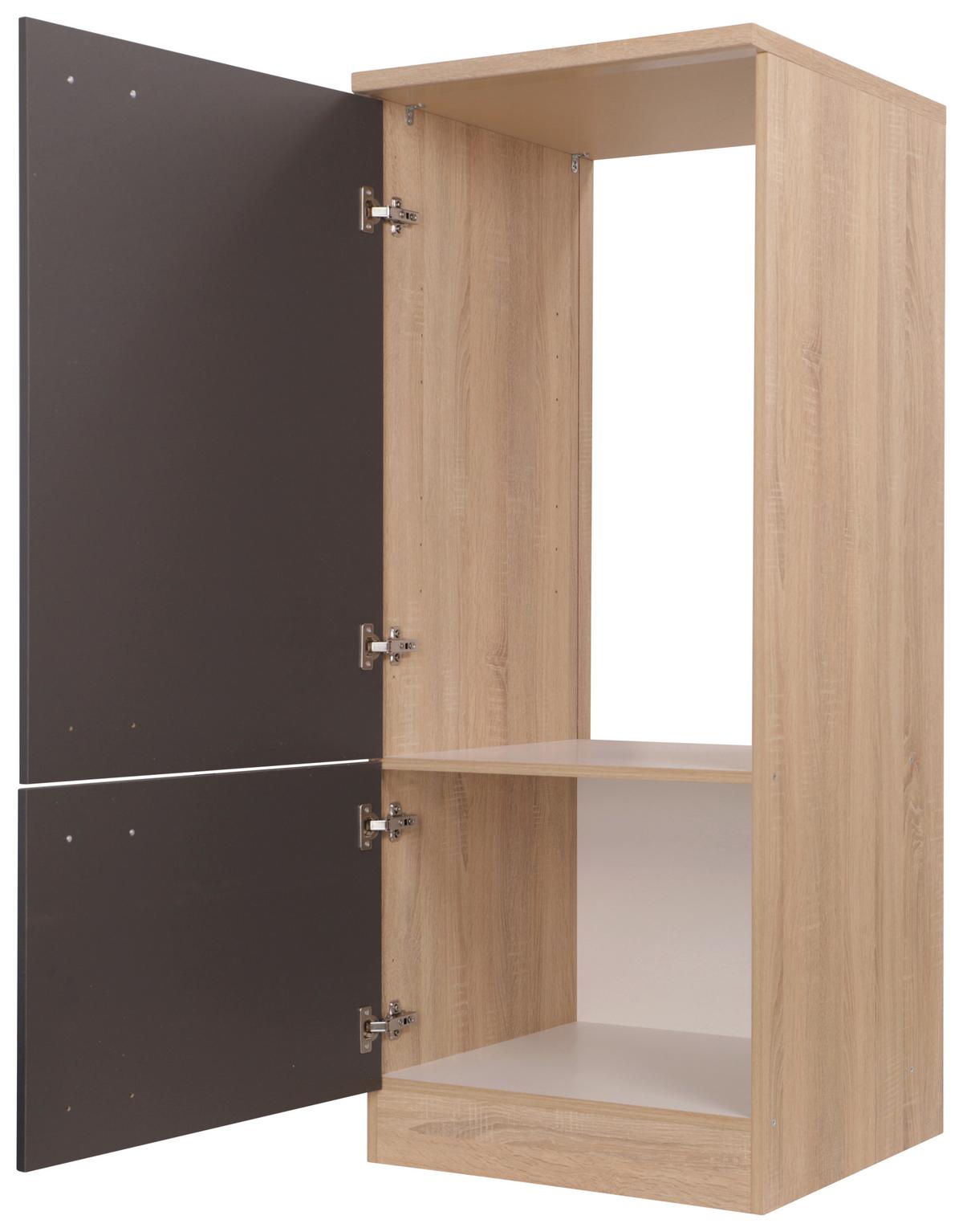 Set Večnamenskih Omar Merle, 2 Kos - srebrne barve/barve hrasta, Basics, kovina/leseni material (120/144,9/60cm) - Respekta