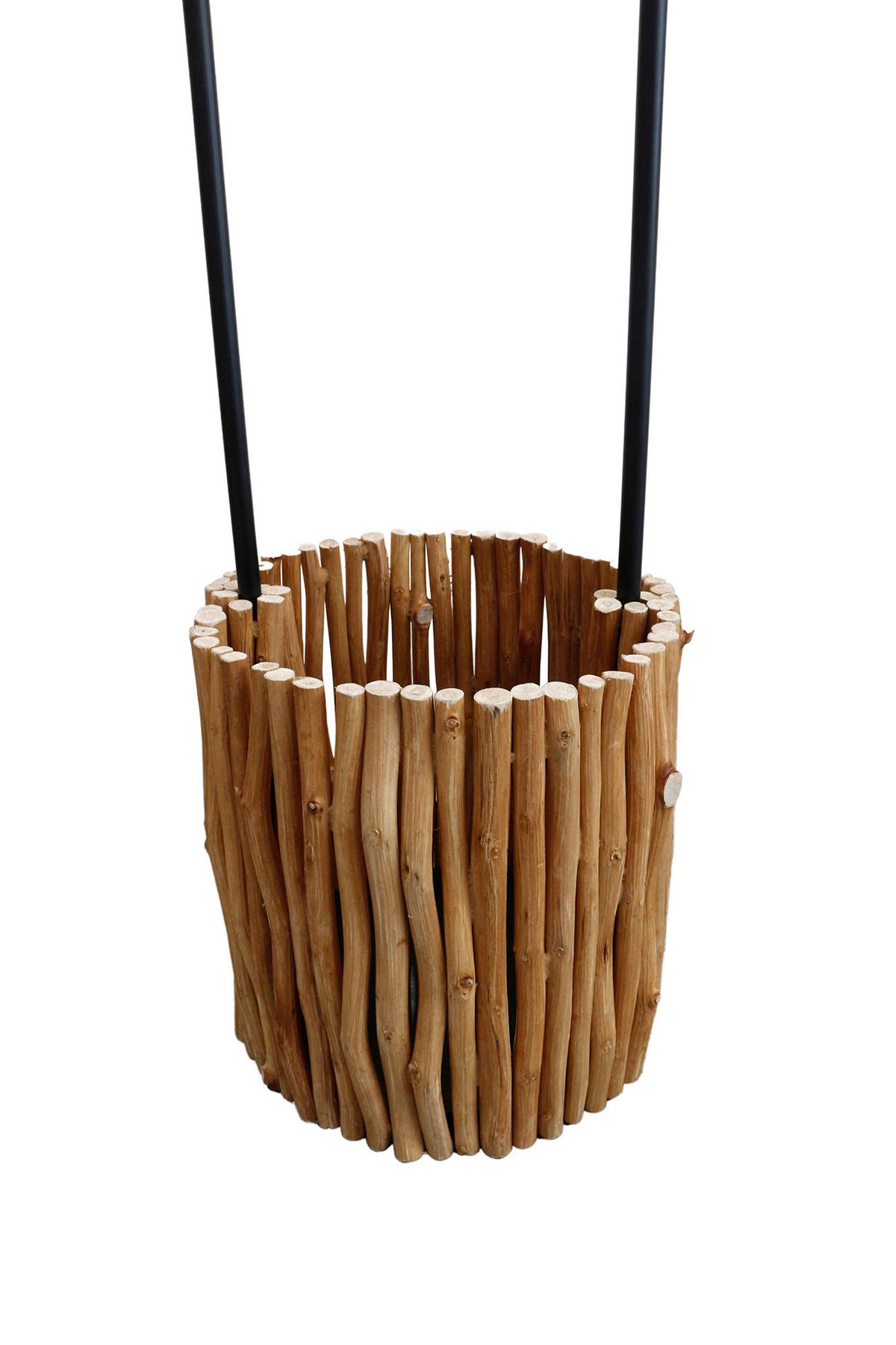 Stoječa Svetilka Driftwood - črna/bela, Design, kovina/tekstil (34/155/34cm) - P & B