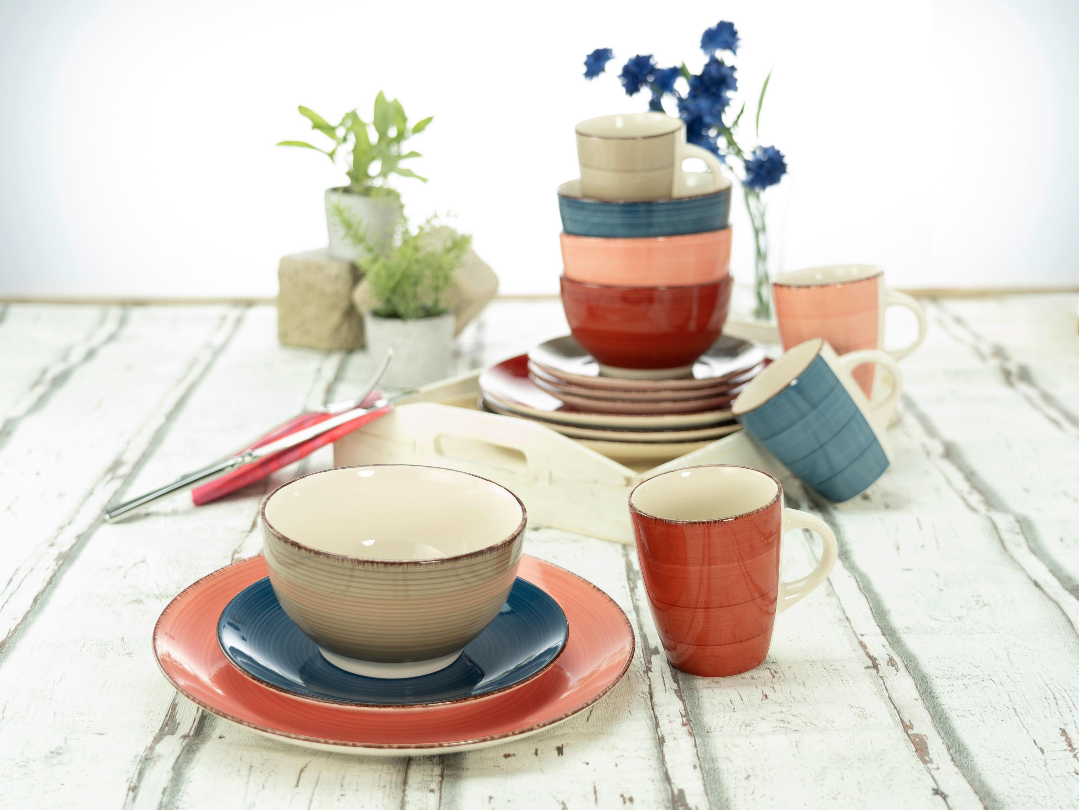 Kombinirani Servis Bella Casa Cottage, 16-Delni - večbarvno, keramika - Creatable