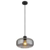 Hängeleuchte Giuseppe Schwarz max. 40 Watt - Schwarz, Basics, Glas/Metall (28/120cm) - Globo