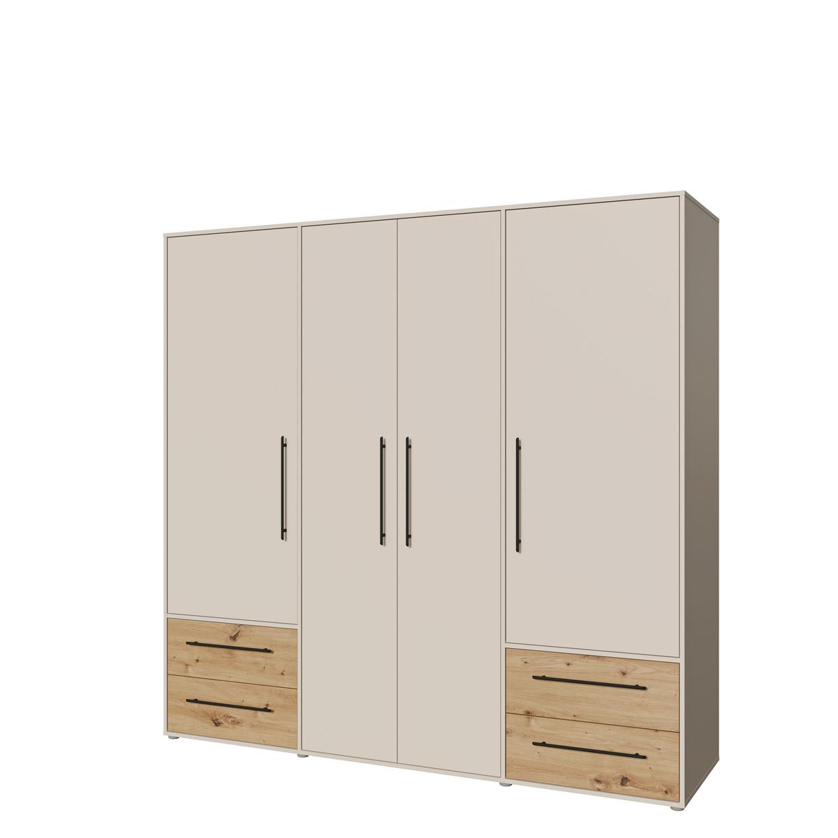 Ormar S Klasičnim Vratima Mokkaris - boje hrasta/boje pijeska, Konvencionalno, drvni materijal/plastika (205,9/200,1/58,8cm) - Modern Living