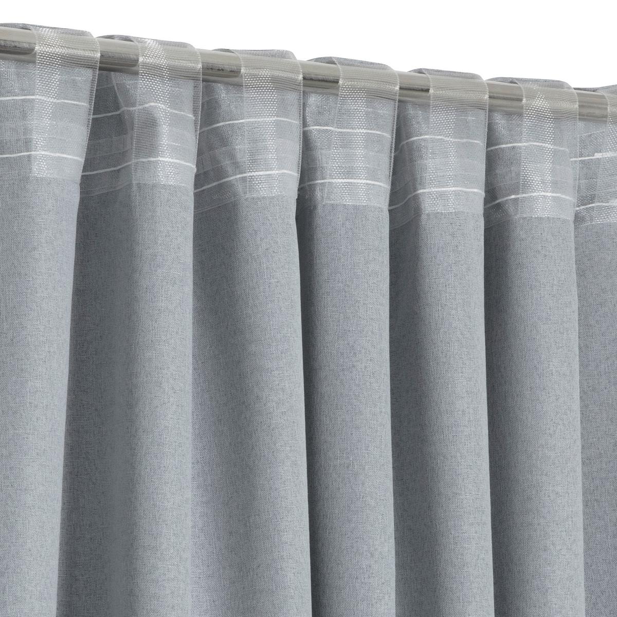 ZASŁONA GOTOWA 0171811 WARREN OCCULTANT GRIS - szary, Basics, tkanina (140/240cm)