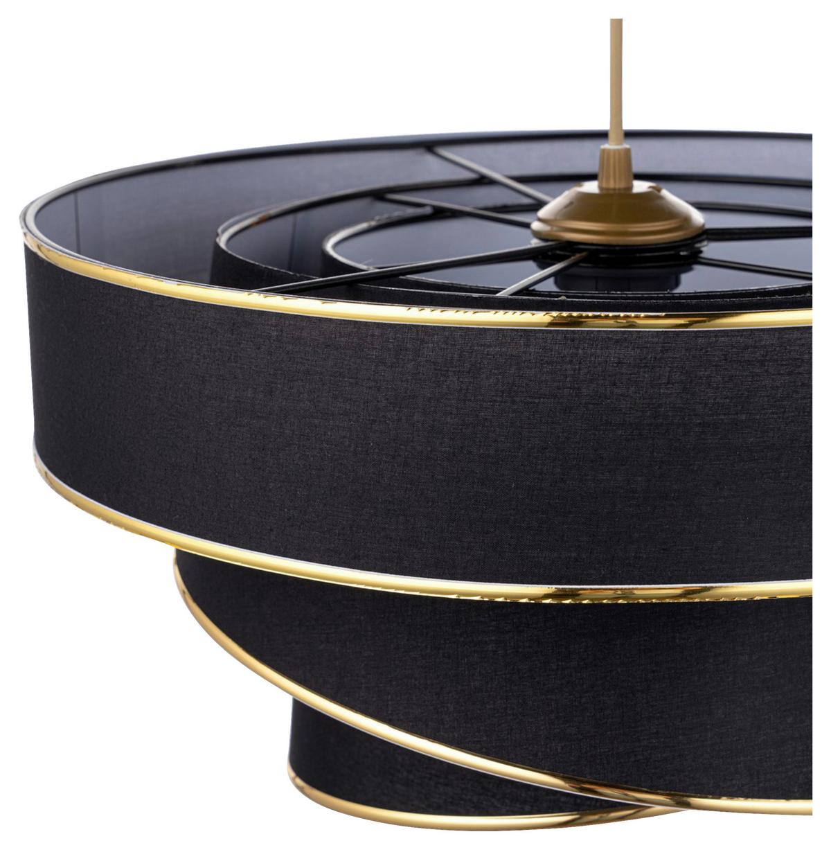 LAMPA WISZĄCA COUPER - czarny/kolor złoty, Konventionell, tworzywo sztuczne/metal (40/72cm)