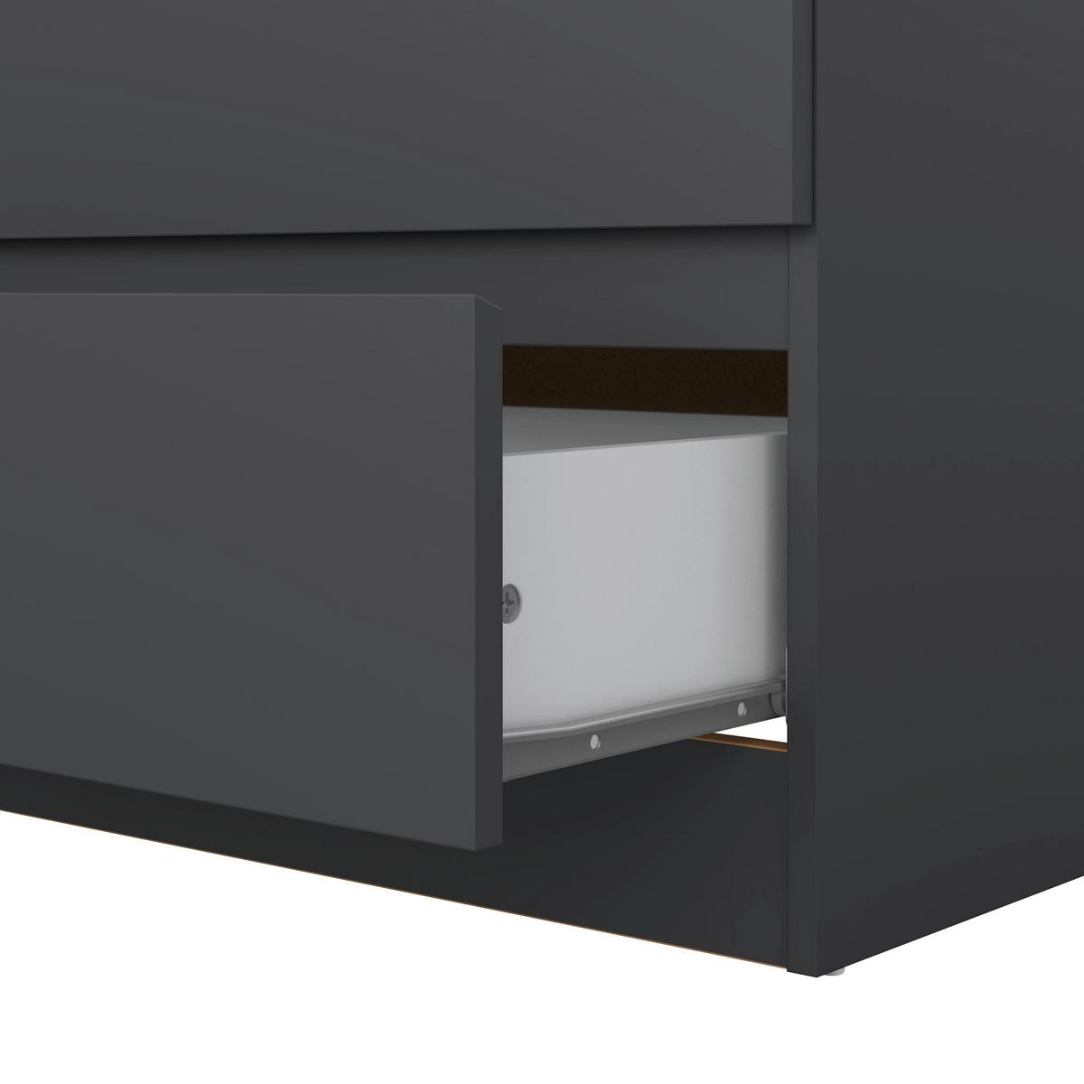 Kommode Mara Anthrazit Nachbildung - Anthrazit, KONVENTIONELL, Holz (77/80/42cm) - Mömax