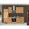 Küchenblock "Nano" , Buche - Edelstahlfarben/Beige, MODERN, Holzwerkstoff/Kunststoff (280cm) - FlexWell
