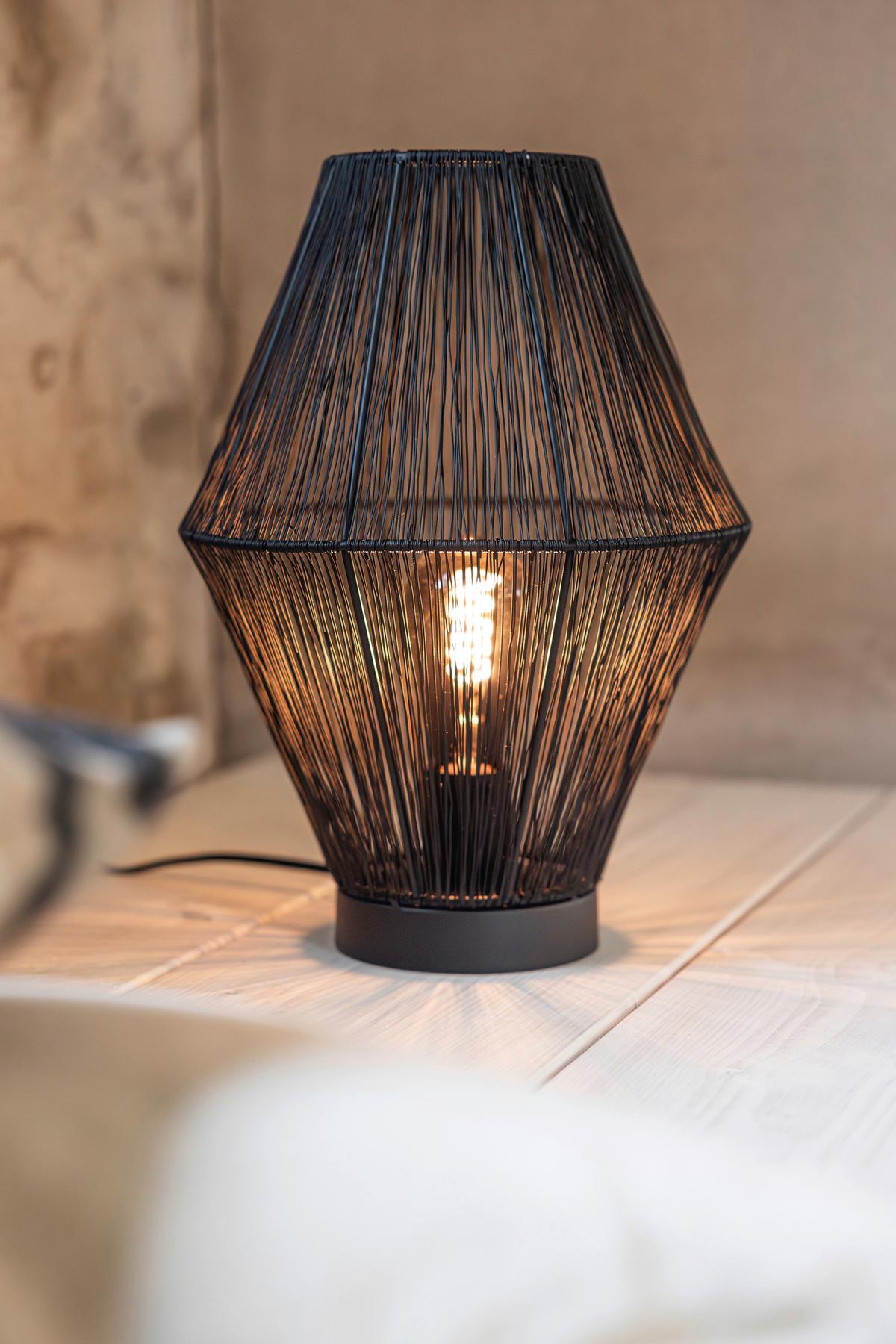 LAMPA STOŁOWA CASA - czarny, Basics, metal (27/38cm) - Markslöjd
