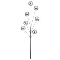 Dekozweig Spiegelkugel Silberfarben - Silberfarben, MODERN (5/60cm) - Mömax