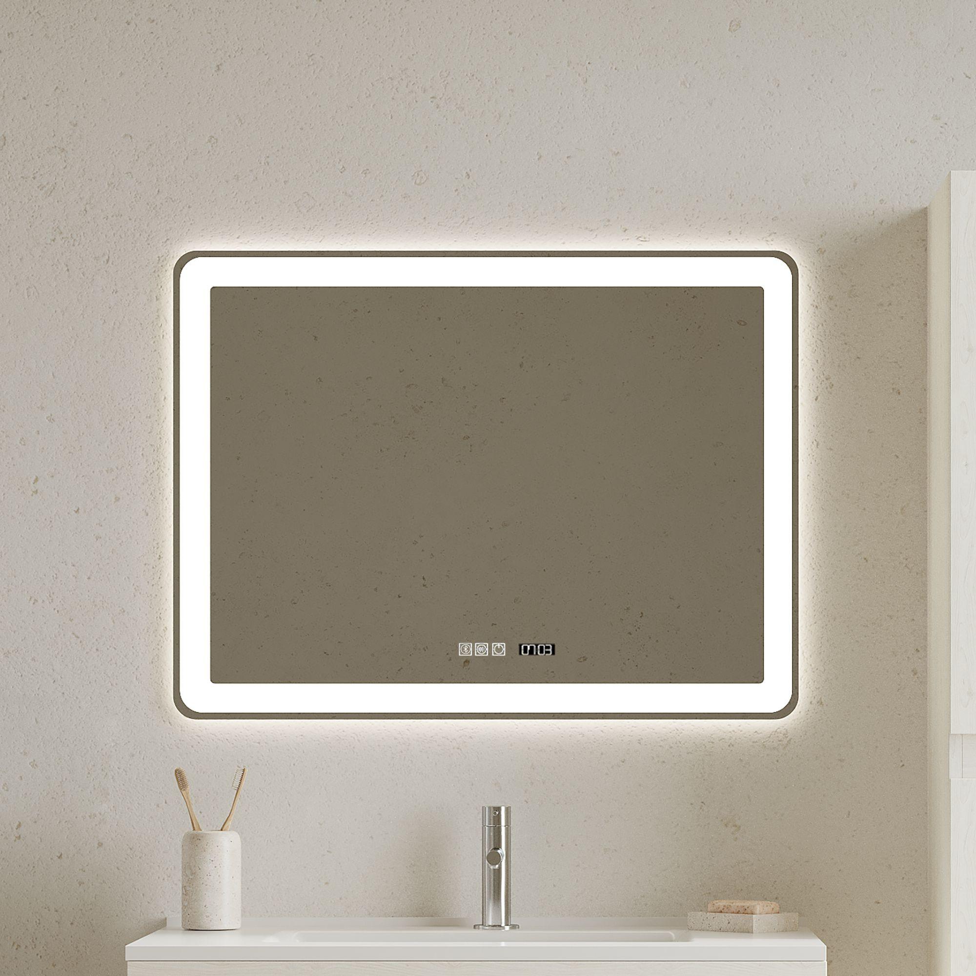 Ogledalo S Rasvjetom Brunelleschi - Moderno, staklo/metal (80/60/3cm)