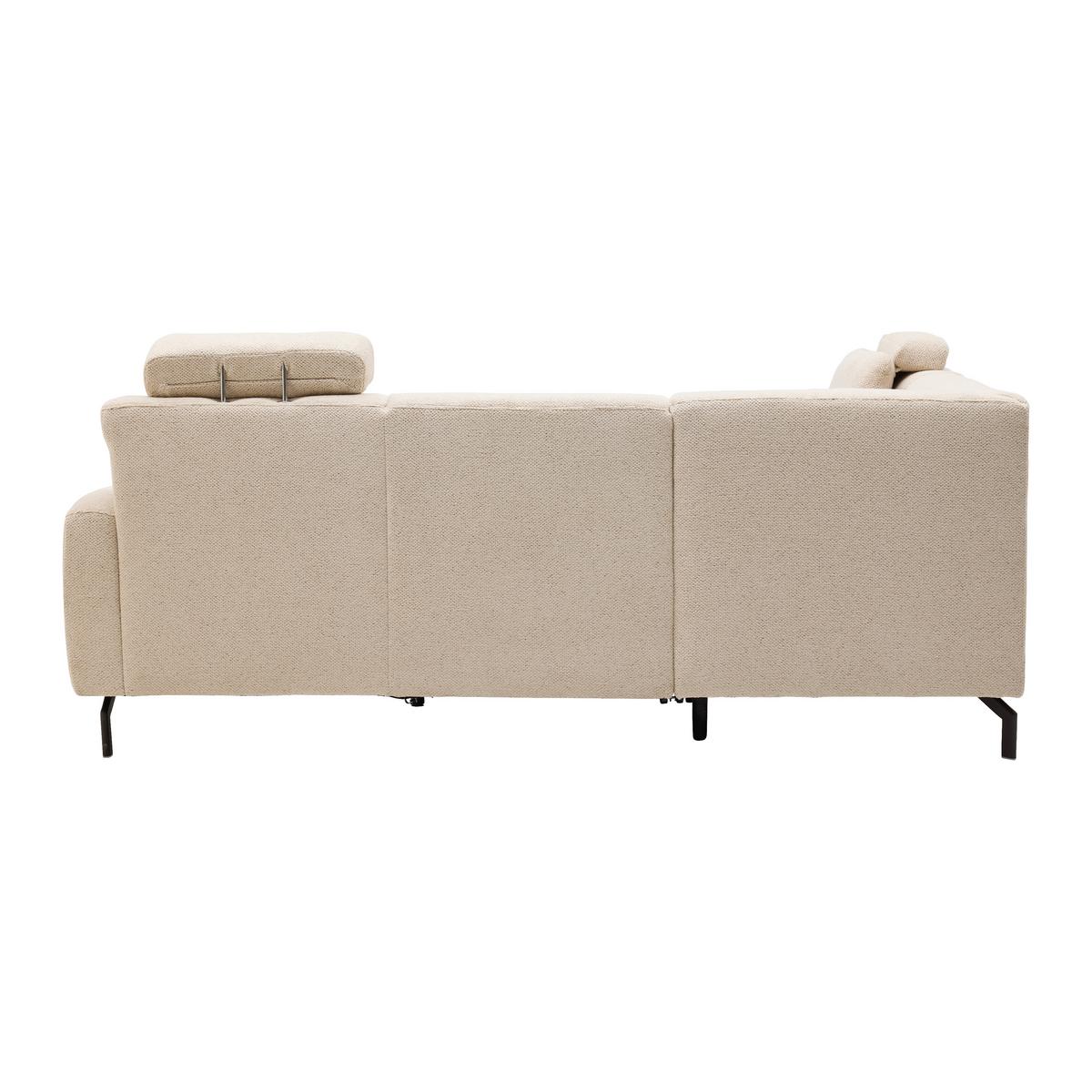 Wohnlandschaft Bassano links Naturfarben - Schwarz/Naturfarben, MODERN, Holz/Holzwerkstoff (190/85-88/235cm) - Premium Living