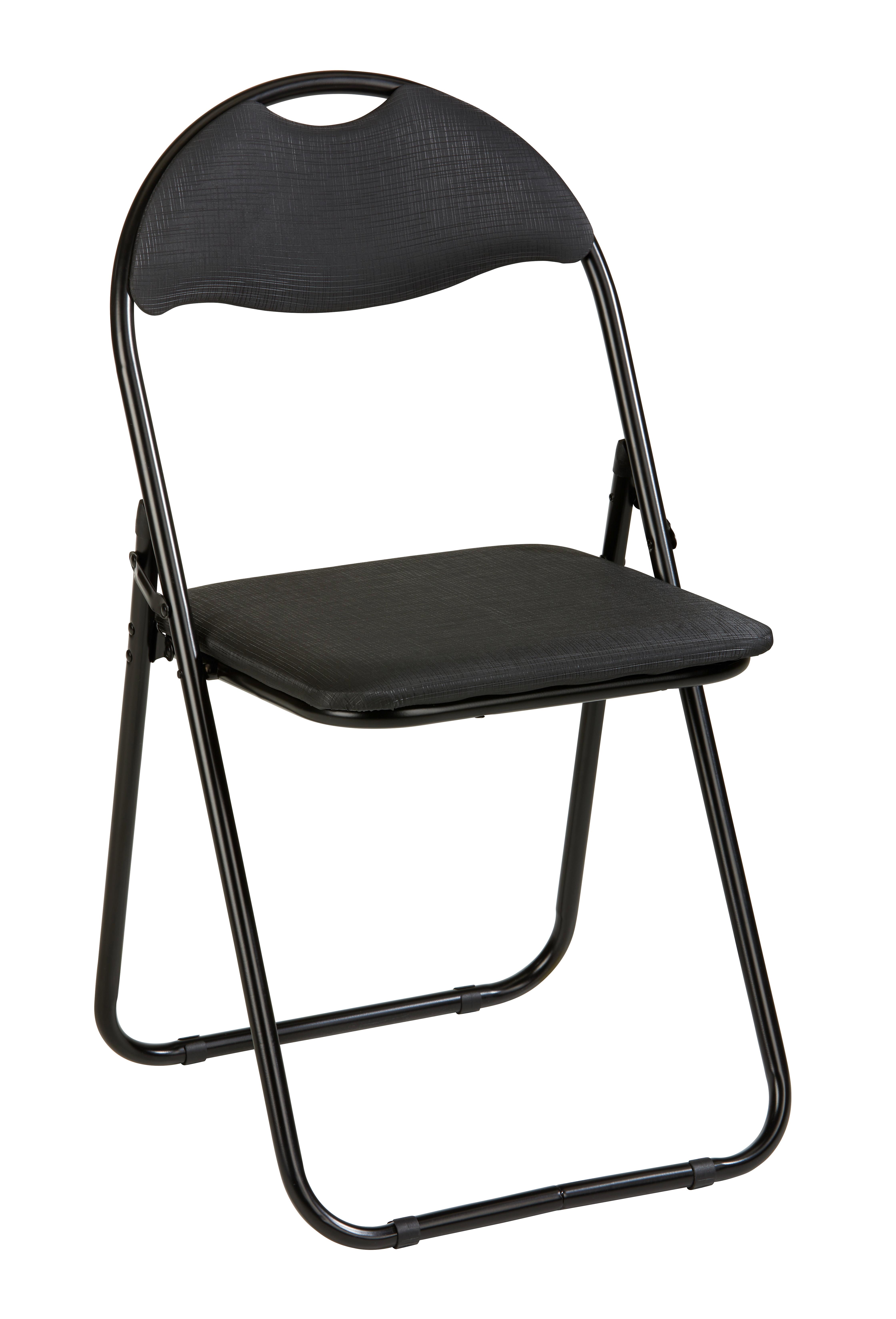 Klappsessel in Schwarz - Schwarz, Konventionell, Kunststoff/Metall (44/80/47cm) - Mömax