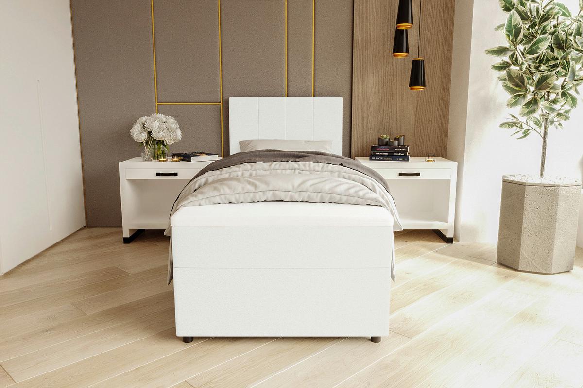 Boxbett Odin Creme ca. 120x200cm - Creme/Schwarz, KONVENTIONELL, Kunststoff/Textil (120/200cm) - Based