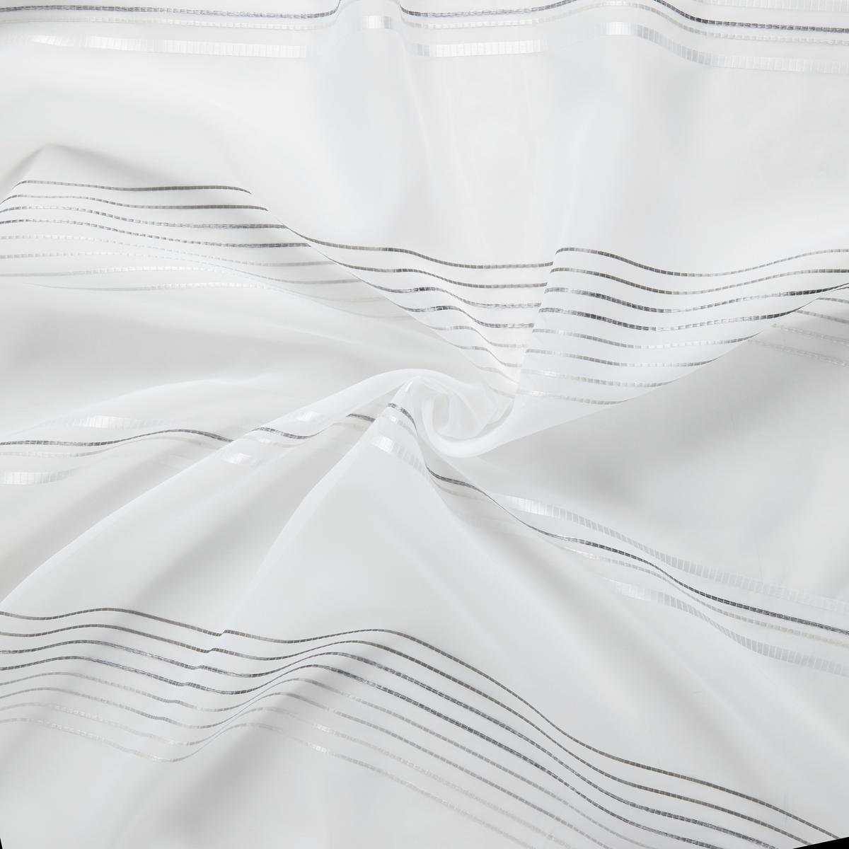Perdea prefabricată Louis - alb/gri, Konventionell, textil (140/245cm) - Modern Living