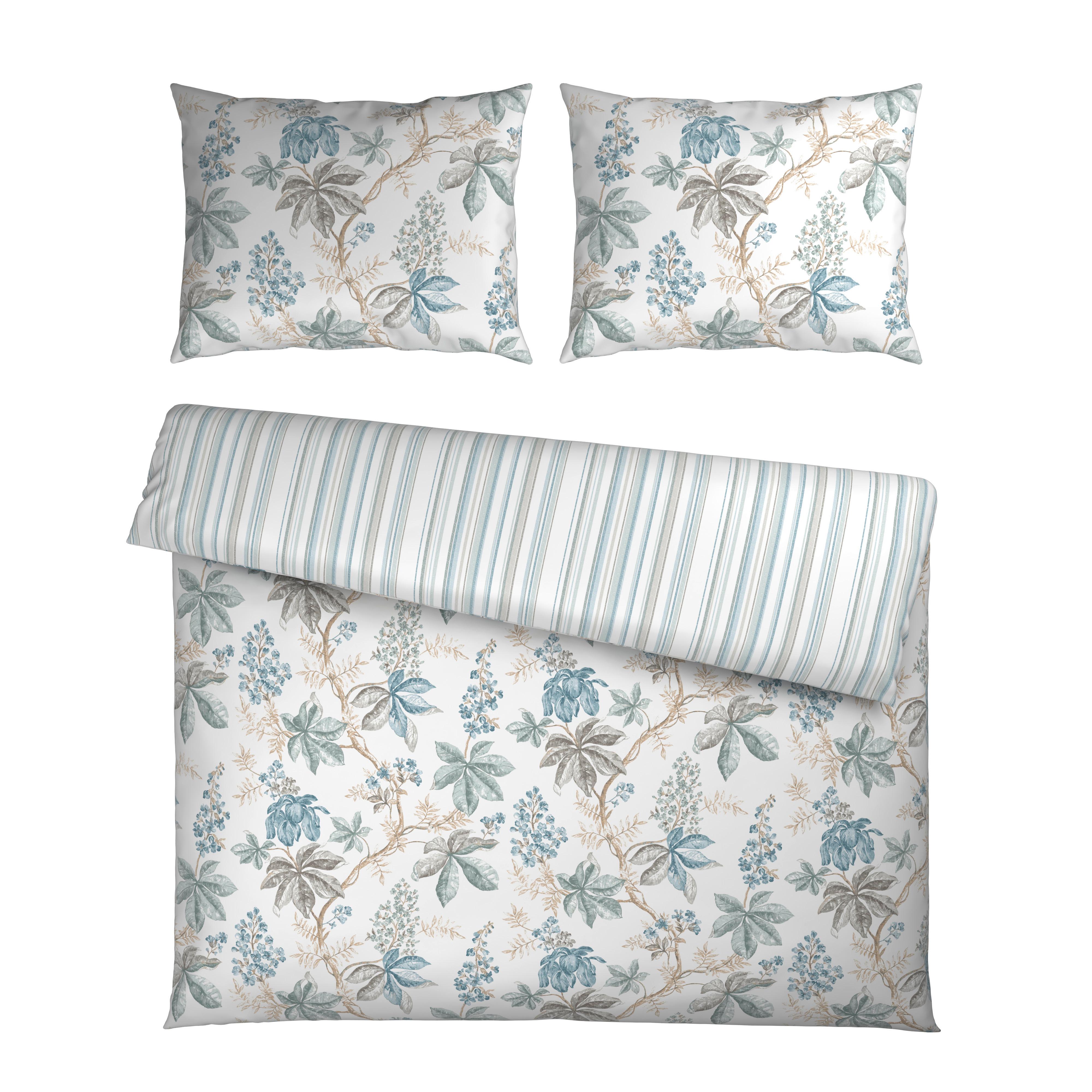 Posteljnina Franky Wende Xxl - modra/siva, Romantika, tekstil (200/200cm) - Mömax