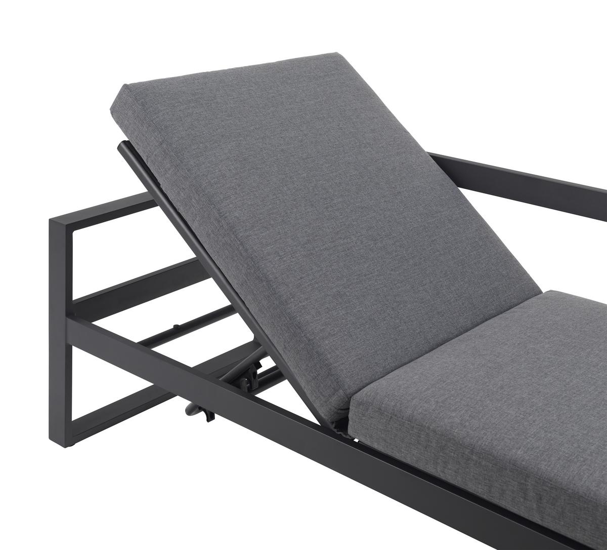 Loungegarnitur-Set Moskau Anthrazit/Grau - Anthrazit/Grau, Modern, Glas/Textil (200/213/62cm) - Mömax