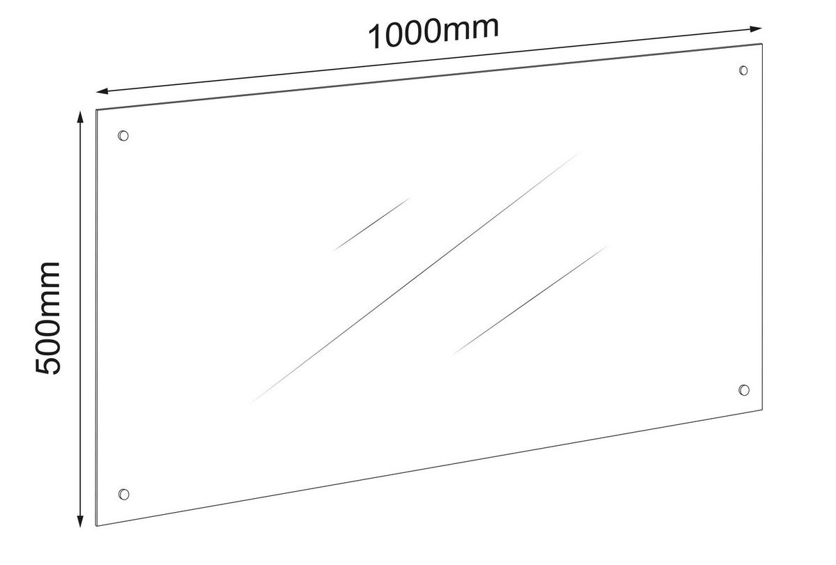 Küchenrückwand Esilo - Transparent, Trend, Glas (100/50cm) - MID.YOU