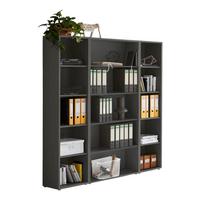 REGALSET OFFICE EDITION - RW SET 3 - Anthrazit, MODERN, Holzwerkstoff (172,6/185,6/33cm) - MID.YOU