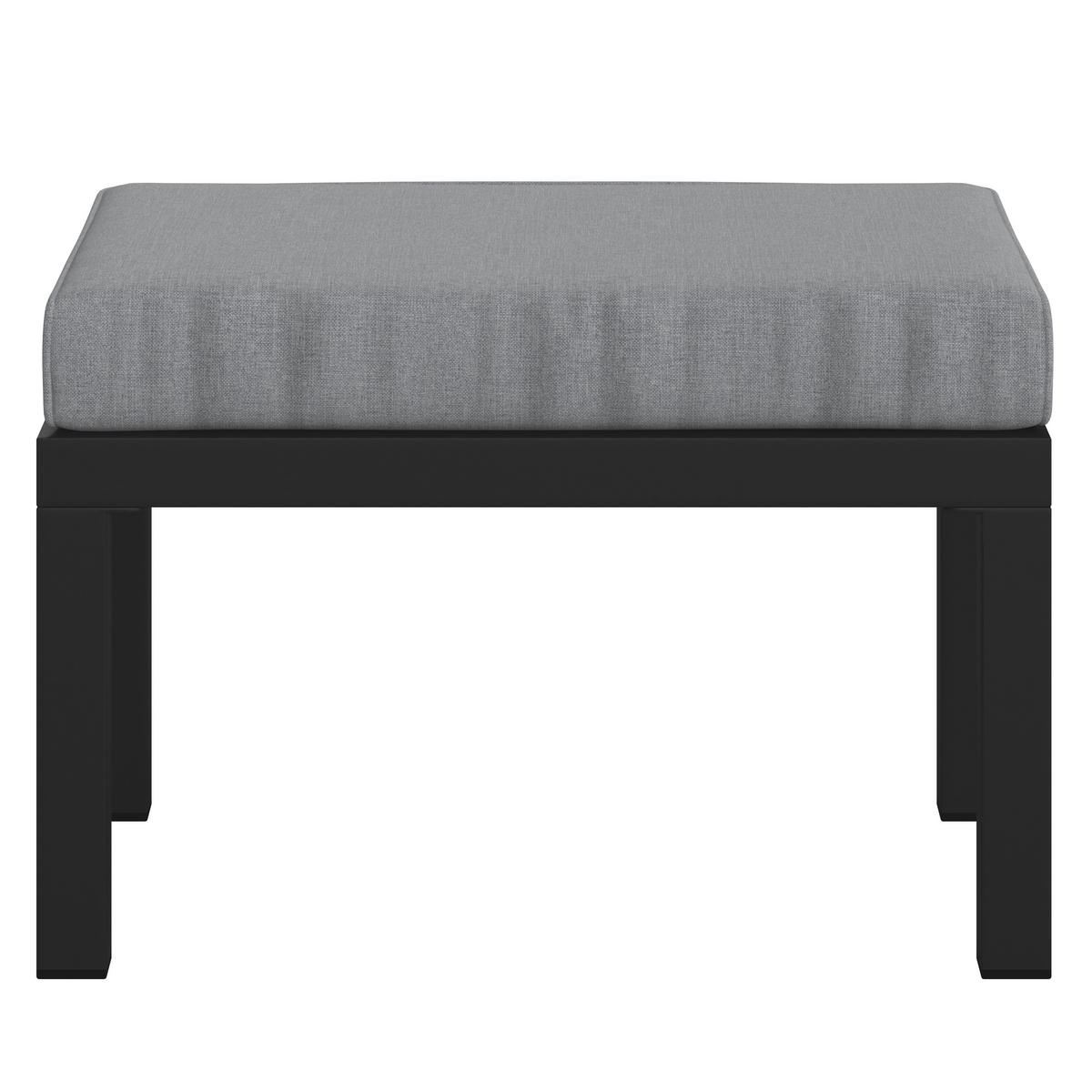 Dining-Loungeset Pergolina Grau Metall/Outdoorstoff - Dunkelgrau/Hellgrau, MODERN, Kunststoff/Textil (194/245cm) - Bessagi Garden